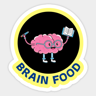 Brain Food | Brain Pun Sticker